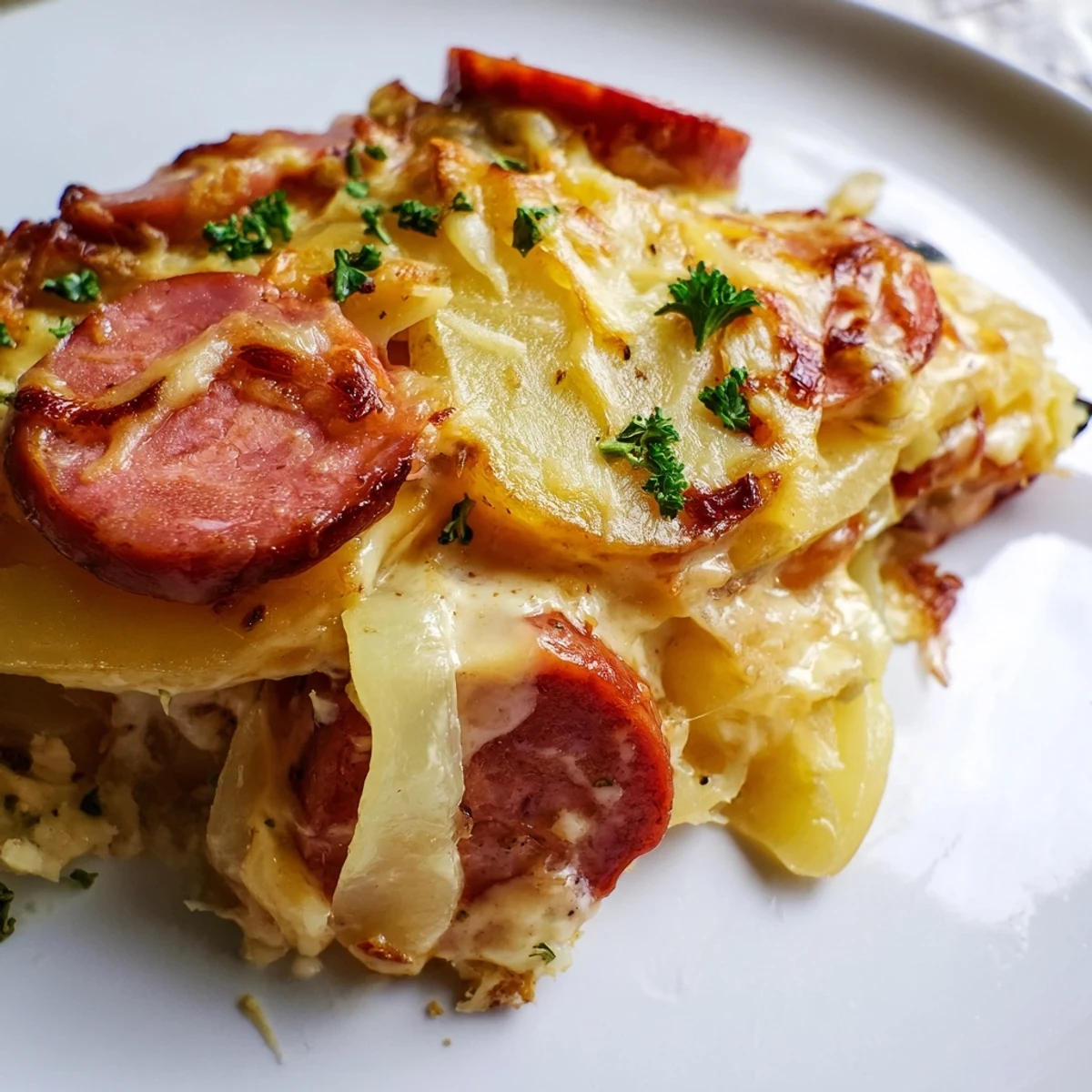 Sauerkraut-Auflauf mit Wurst