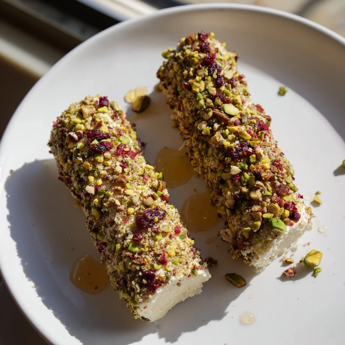 Cranberry Goat Cheese Logs Board, a delectable appetizer, features creamy goat cheese, cranberries, and crunchy nuts.