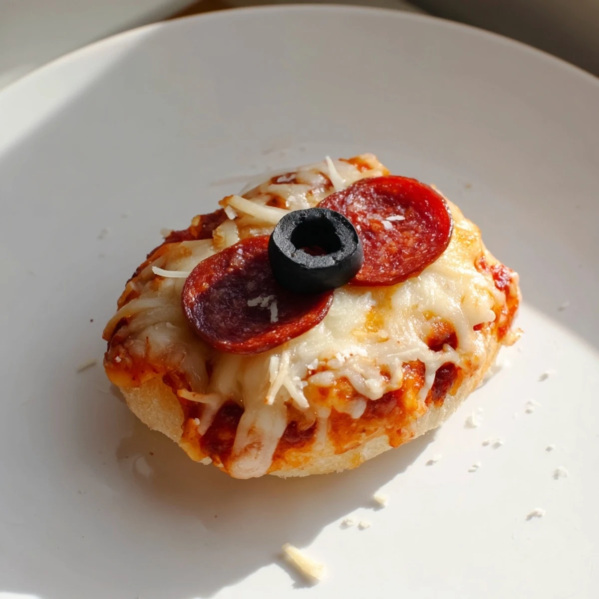 Homemade Santa Belt Mini Pizza Bites fresh from the oven, offering a delightful and savory treat.