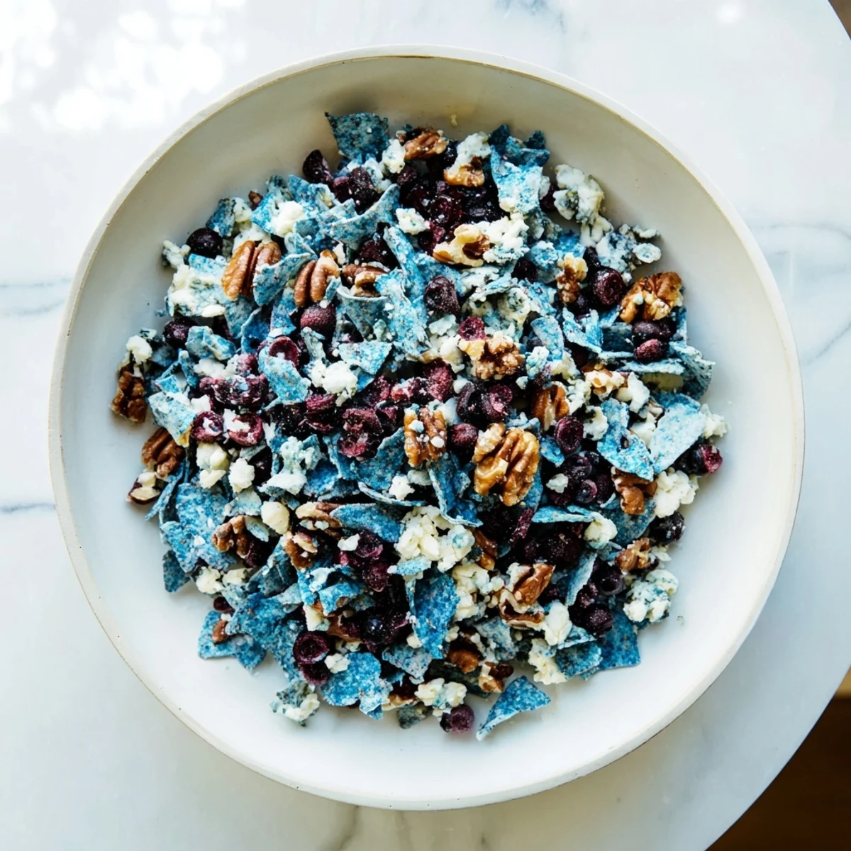 Olympic Rings Interlock appetizer platter, showing colorful fresh ingredients arranged in rings.