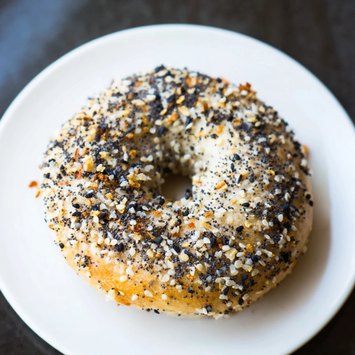 Everything Bagel Yogurt Bagels, golden brown and crispy, ready to be slathered with cream cheese.