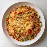 Ofenreis mit Gemüse Käse