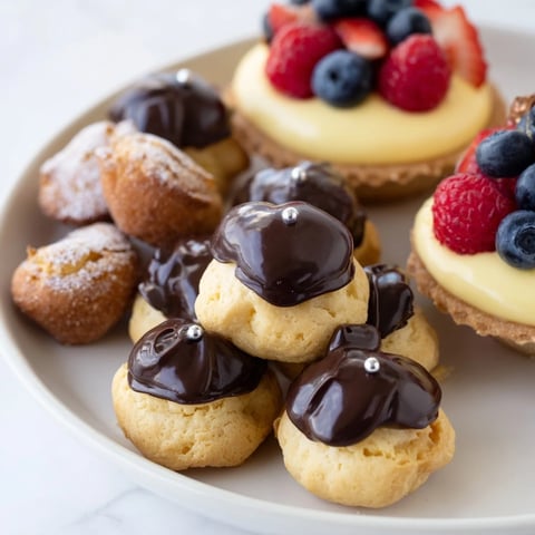 A delightful French Piste de Train Mignardises arrangement, featuring miniature desserts ready to savor.