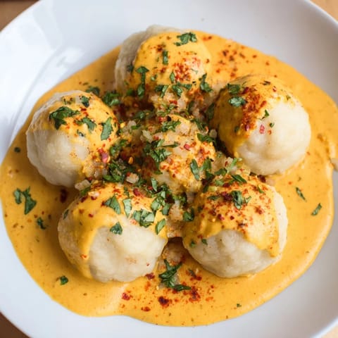 Curry Kartoffel Knödel Genuss