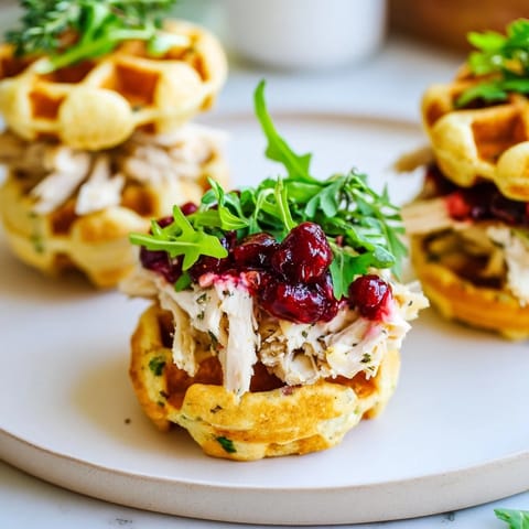 Stuffing Waffle Chicken Sliders