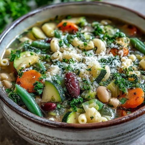 Italienische Minestrone Gemüse