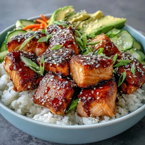 Roter Lachs-Quinoa-Schüssel mit knusprigem Gemüse und Limetten