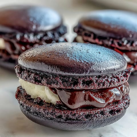 Schwarze Johannisbeer Macarons