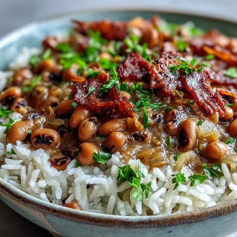 Hoppin John mit Schwarzaugenbohnen