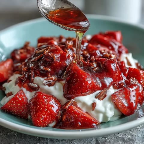 Frische Erdbeer-Compote Joghurt