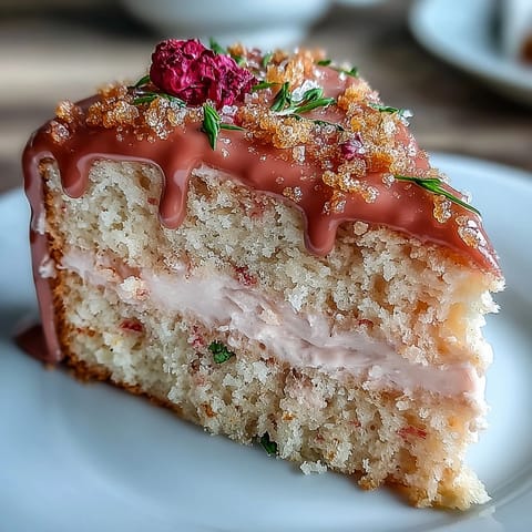 Rosé Velvet Kuchen mit Gold