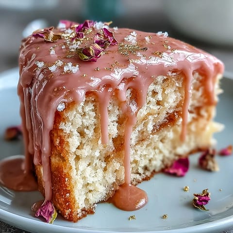 Rosé Velvet Cake mit Gold