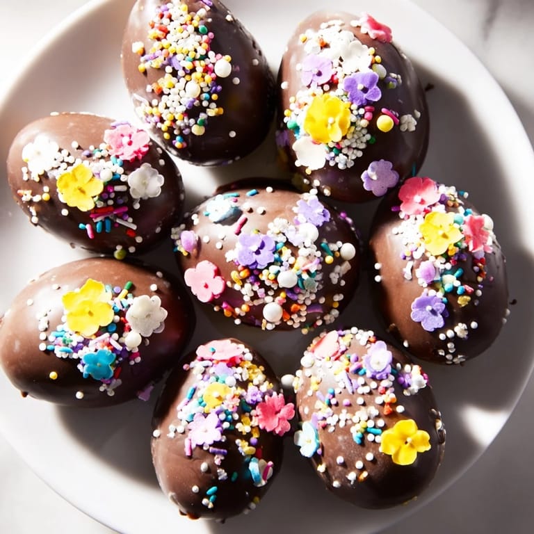 Festive Easter candy: a colorful assortment of individually decorated egg candies ready to enjoy.