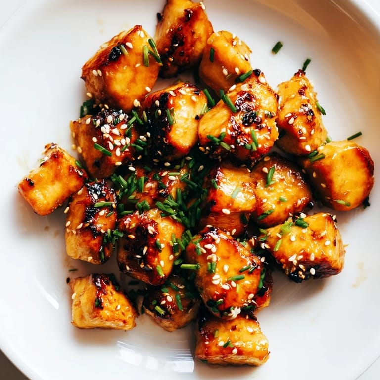 Air Fryer Turkey Bites: Crispy, tender, bite-sized chicken or turkey, glazed with honey and soy, served warm.