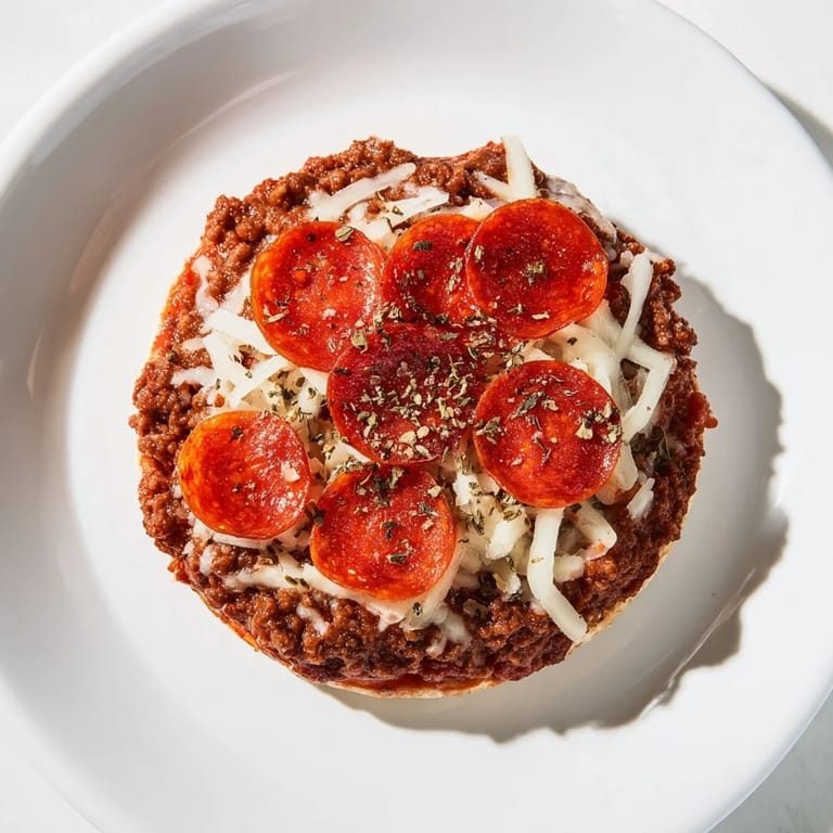 Close-up of a delicious Meat Pizza Pepperoni, ready to eat, featuring a savory ground beef base.