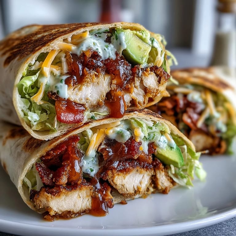 Genieße einen Crispy Chicken Bacon Wrap mit cremiger Mayo-Sauce und knusprig gebackener Tortilla.