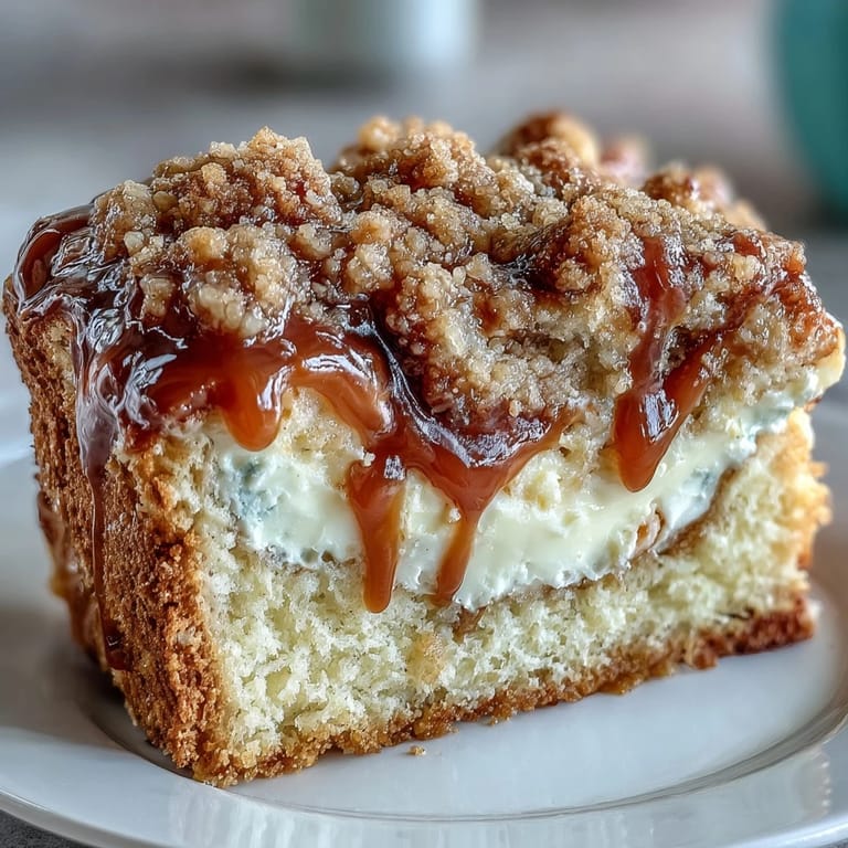 Baked golden Caramel Cream Cheese Bread with rich swirls, perfect for breakfast or dessert.