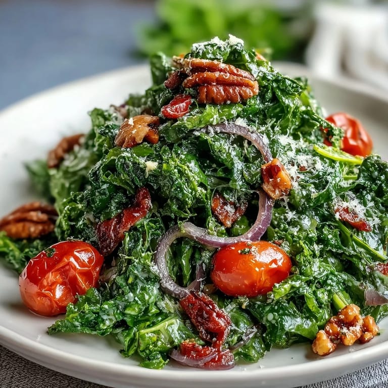 Pikante Löwenzahnblätter mit Zitronen-Vinaigrette und Parmesan, ein lebendiger und erfrischender Salat.