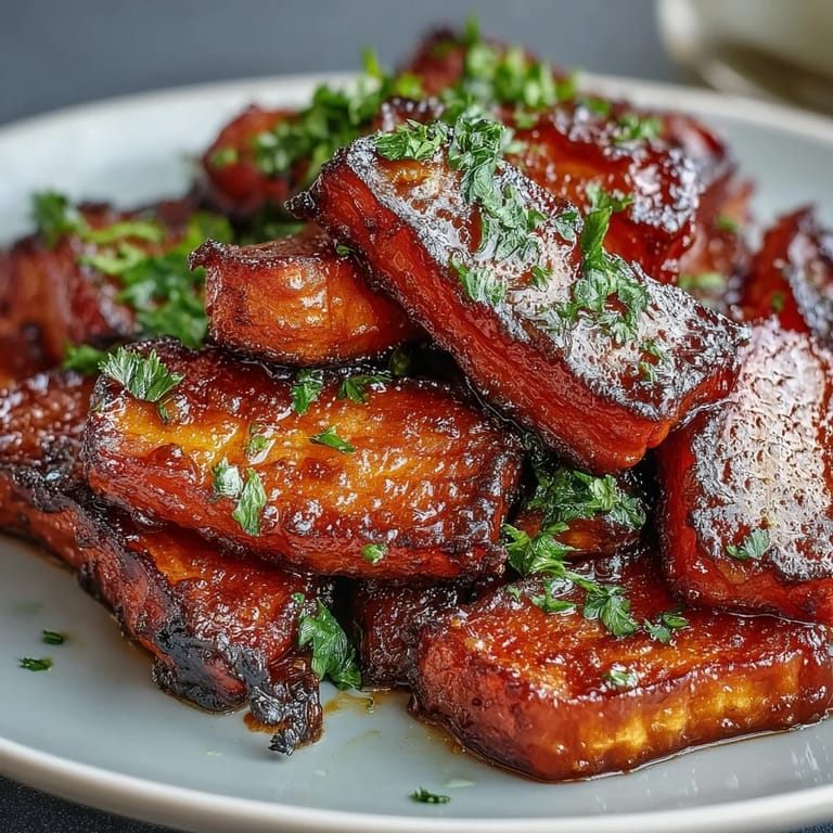 Zarter Honig-geröstete Karotten und Pastinaken mit frischem Thymian und goldener Farbe.