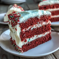 Eine saftige Juneteenth Rotkäppchen-Torte mit samtiger Frischkäseglasur.